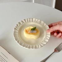 Assiette à dessert en céramique de 6 pouces, plat luxueux pour gâteaux et collations, assiette tendance pour le thé de l'après-midi, vaisselle de table pour la maison