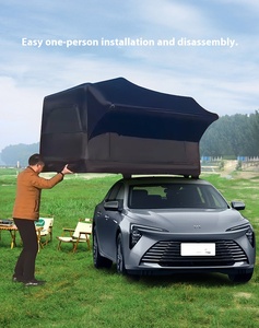 <span class=keywords><strong>Tente</strong></span> <span class=keywords><strong>de</strong></span> <span class=keywords><strong>toit</strong></span> SUV imperméable à la pluie Shell Castle Camping en plein air portable gonflable pour <span class=keywords><strong>berline</strong></span> autonome en tissu Oxford - Product Image 4