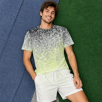 Conjunto Deportivo Unisex de Talla Grande para Verano, de Secado Rápido, Transpirable, Antibacterial, Camiseta Reflectante para Correr, Pantalones Cortos de Alta Elasticidad, 2 Piezas