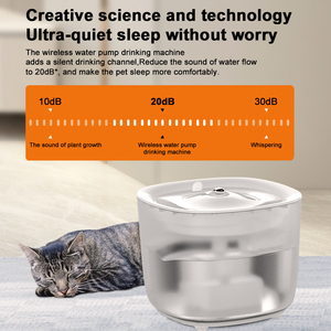 CITICITY Nouveau Distributeur d'Eau Automatique Transparent pour Chat avec Filtre à Circulation Automatique et Recharge Intelligente - Product Image 4