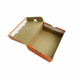 नालीदार फोल्डेबल जूता बॉक्स ढक्कन फ्लिप्स मेलर शिपिंग पैकेज बॉक्स लोगो पैकेजिंग के साथ कस्टम जूता बॉक्स
