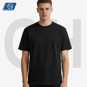 200g Men's Heavyweight Liquid Ammonia Mercerized T-shirt 100% Combed Cotton Solid Color Crew Neck <strong>Short</strong> <strong>Sleeve</strong> Casual <strong>Base</strong> <strong>Layer</strong> - Product Image 2