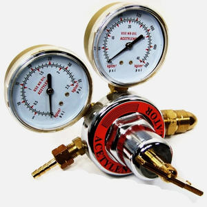 American-Style All-Copper Oxygen Acetylene <b>Pressure</b> <b>Gauge</b> Kit CGA540 CGA510 Made of Durable Brass Material for Welding Cutting - Product Image 4