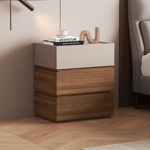 ตู้ลิ้นชักไม้ข้างเตียงและโต๊ะข้างเตียงทันสมัย<span class=keywords><strong>3</strong></span>ลิ้นชักหรูหราเรียบง่ายเป็นมิตรกับสิ่งแวดล้อม - Product Image 1