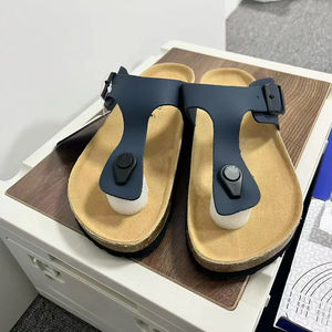 Mules plates d'extérieur BUKEN de qualité supérieure, sabots, mocassins, sandales <span class=keywords><strong>Birkenstock</strong></span> à enfiler, en cuir véritable et daim de vache, pour hommes et femmes, modèle Hana - Product Image 1