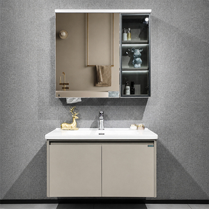 Mueble <span class=keywords><strong>de</strong></span> <span class=keywords><strong>Baño</strong></span> con Espejo Inteligente, Aluminio Honeycomb, Longitud <span class=keywords><strong>de</strong></span> 600-1000 mm, Herrajes <span class=keywords><strong>de</strong></span> Cierre Suave, Uso Hospitalario - Product Image 1