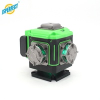 Niveau laser 3D industriel mini JSPERFECT à 12 faisceaux verts, qualité DIY, avec alimentation par batterie au lithium