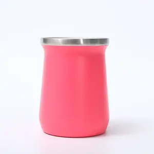 8oz özelleştirilebilir 304 paslanmaz çelik çay bardağı Mate klasik tasarım iş hediyeler için hiçbir kapak ile taşınabilir kahve fincanı