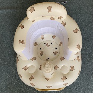Modern Infant <b>Inflatable</b> Chair 3+ Months Old Babies Foldable Portable Floor Seat Suction Cup Built-in Air Pump for Outdoor Use - Product Image 5