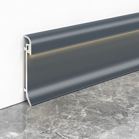 Comovy 60/80mm plinthe de sol en aluminium léger avec lumière LED accessoires de planche de sol décoratifs