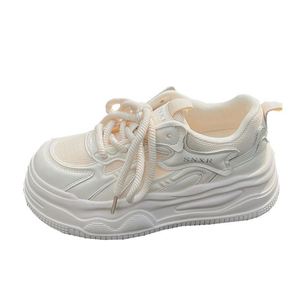 Nouvelles Chaussures Décontractées Rétro à Lacets pour Femmes, Style Hiver Automne Printemps, Tige en PU Blanc Respirante, Semelle Épaisse – Design Tendance - Product Image 6