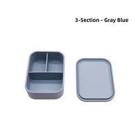 Boîte à lunch en silicone, compatible micro-ondes et congélateur, légère, épaissie, conteneur alimentaire spécialisé avec séparation des compartiments