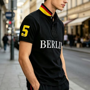 Polo de Manga Corta con Bordado Ralf para Hombre, Polo de Algodón para Hombre de Tokio, Dubái, <span class=keywords><strong>Los</strong></span> Ángeles, Chicago, Nueva York, Laurla - Product Image 3