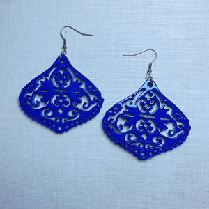 ต่างหูทำมือของขวัญทำมือต่างหูขาวเขาควาย - Product Image 2