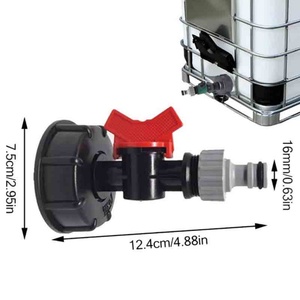 อะแดปเตอร์ถังน้ำ IBC รุ่น S60X6 พร้อมข้อต่อเร็วสำหรับท่อขนาด 12 มม. สำหรับเชื่อมต่อถังเก็บน้ำ วาล์วถังเก็บน้ำ ข้อต่อสายยางถังเก็บน้ำ - Product Image 3