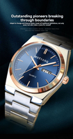 MSTIANQ 0187s1 Nouvelle montre-bracelet à quartz décontractée pour homme, bracelet en acier inoxydable, cadran en verre, fermoir papillon, résistante à l'eau