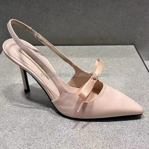 รองเท้าส้นเข็มมีสายรัดข้อเท้าของผู้หญิงรองเท้าแตะส้นสูงส้นสูงประดับพลอยเทียมหัวแหลมสำหรับงานแต่งงาน - Product Image 1