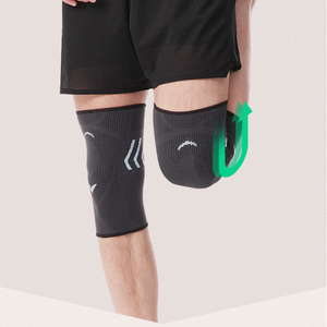 Support de compression confortable en nylon pour manchon de genou Cyclisme Course à pied Support de genou antidérapant - Product Image 4