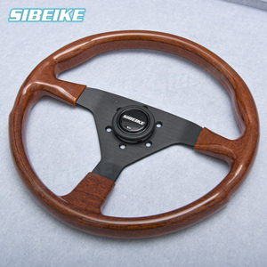 JDM Sport Classic Vintage volante in legno 14 pollici 350mm Universal Racing Flat Dish volante Flyer - Product Image 5