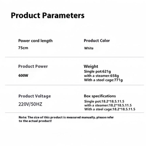 Marmite électrique durable antiadhésive de 1,8 L avec contrôle de la température pour un usage domestique et hôtelier - Product Image 5