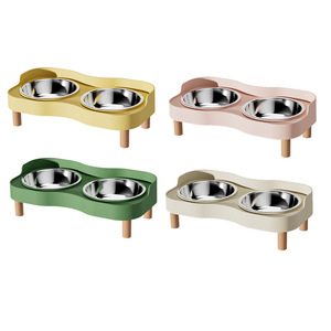 Bol pour animaux de compagnie en acier inoxydable, double station d'alimentation avec design détachable pour chiens et chats - Product Image 3