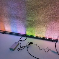 Lampe murale fine DMX512 3 pixels 21 pixels, projecteur mural extérieur DMX512, utilisable sur les bâtiments extérieurs YY-XQ2528
