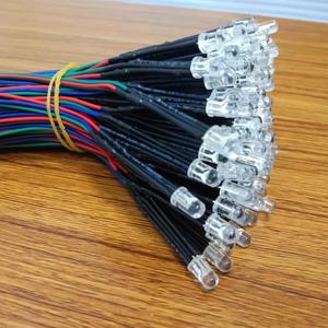 24V pré-câblé RGB LED support 5mm rouge/vert/bleu diodes émettrices eau claire décoration éclairage avec câble 4 broches pour voiture de bricolage - Product Image 3