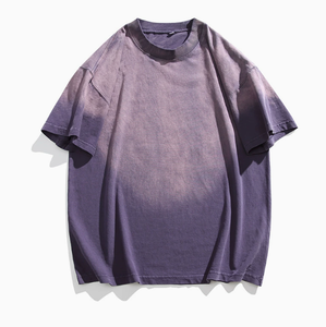 1. เสื้อยืดผู้ชาย <span class=keywords><strong>K</strong></span>_T Streetwear แบบสั่งทำพิเศษ ผ้าฝ้ายถัก 100% ล้างสีแบบแอซิดวอช สไตล์วินเทจ ขาดๆ แบบดิสเทรส แห้งเร็ว ระบายอากาศได้ดี สำหรับผู้ชาย - Product Image 4
