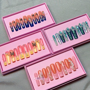 <span class=keywords><strong>Faux</strong></span> Ongles Réutilisables à Presser, Couverture Complète, Pointes Acryliques, Kit Artificiel pour DIY Nail Art, Coiffure de Salon, Fourniture en Gros - Product Image 3