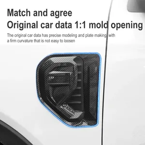 Pour <span class=keywords><strong>Ford</strong></span> <span class=keywords><strong>Ranger</strong></span> 2023 2024, garnitures de protection de logo latéral de voiture en ABS effet carbone, garnitures de protection de grille d'aération latérale avant, garnitures de protection d'ailes, garnitures de calandre, pièces automobiles - Product Image 4