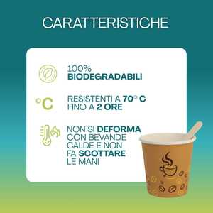Bicchieri di cartone da 90 ml con grafica a chicchi di caffè, bicchieri usa e getta per caffè - Product Image 3