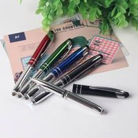 Bolígrafo de metal con logotipo personalizado de la marca Shichen, herramienta de escritura promocional a buen precio con tinta negra/azul de 1,0mm de ancho