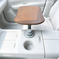 Tablette de bureau flottante universelle auto-adaptative et réglable pour dossier de siège de voiture, en bois massif véritable avec aimant