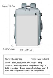 Custom Logo High Quality <b>Large</b> Capacity Black Travel Storage Bag Durable Business Computer Laptop <b>Backpack</b> for <b>Women</b> - Product Image 2