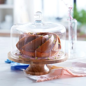 <strong>Cake</strong> <strong>Stand</strong> Acacia Wood <strong>Cake</strong> <strong>Stand</strong> Footed Round Server <strong>Cake</strong> <strong>Stand</strong> with Acrylic Dome Elegant Cover Display - Product Image 3
