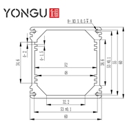 Boîtier de jonction étanche en aluminium M01 60*60MM personnalisé IP67 pour câble de connexion solaire intelligent
