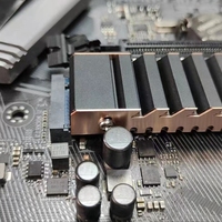 Радиатор из чистого медно-алюминиевого сплава для SSD M2 2280, фиолетовая медно-алюминиевая пластина-радиатор.