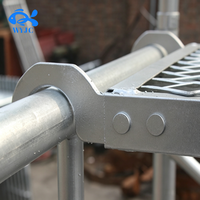 Échafaudage léger pour cadre de porte, plateforme d'échelle portable réglable en acier, accessoires de construction galvanisés en forme de H