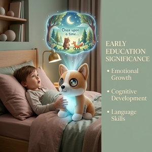 Jouet en peluche électrique interactif intelligent en polyester Cuteyeah AI Corgi pour la matinée et la routine des garderies, vente en gros en vrac - Product Image 2