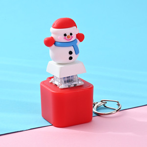 Cross-border Creative Voice-amplifying <b>Light</b>-<b>up</b> Charging Christmas Beer Stress-relief Keycap Mechanical <b>Keyboard</b> Squishy Pendant - Product Image 2