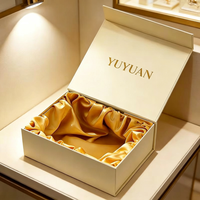 Boîte en papier magnétique pliable avec logo personnalisé, emballage plat, boîte cadeau de luxe pour soins de la peau avec ruban
