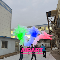 Dragon gonflable publicitaire le plus vendu, Marionnette gonflable LED en forme de dragon, Marionnette à main LED en forme de dragon