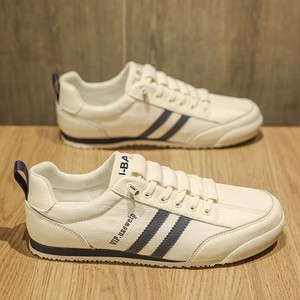 Baskets blanches respirantes pour hommes, en maille, semelle intermédiaire en caoutchouc, chaussures de course souples décontractées d'été, pour étudiants, à lacets avant, Binh - Product Image 1