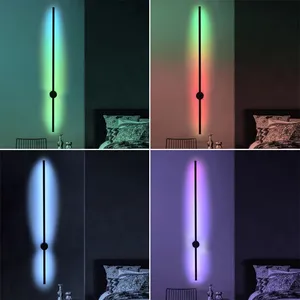 led bedroom wall light rgb wall linear lamp nordic lamp murale