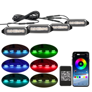 Feux de calandre <span class=keywords><strong>LED</strong></span> RGB pour Toyota <span class=keywords><strong>RAV4</strong></span> 2019_2022 feux de calandre avant Raptor pour la conduite quotidienne blanc ambre rouge bleu etc - Product Image 1