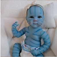Neue 20-Zoll Blue Fairy Skin realistische und weiche Vinyl-Reborn-Puppe – perfektes Geschenk für Kinder