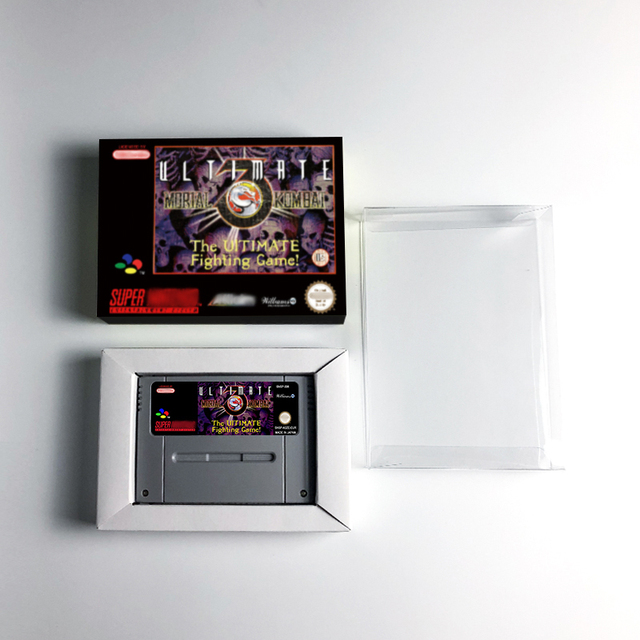 Mortal Kombat III -  PAL Version SNES EUR Version Battery Save RPG Game Cartridge With Retail Box for SNES Video Game Consoles