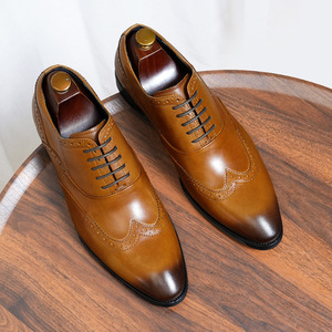 Summer Latest Stylish Leisure Footwear Men's Genuine Leather Lace Up Shoes Suede Finish Breathable Lightweight for Business - Product Image 5