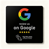 Plaque autocollante NFC en PVC pour avis Google sur vitrine de table en verre