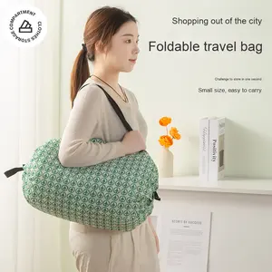 Sac de courses pliable et imperméable en tissu Oxford grande capacité avec motif de dessin animé pour l'épicerie et le rangement en supermarché - Product Image 2